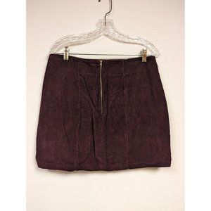Grayson Corduroy Skirt Maroon Red Size L Womens Modest